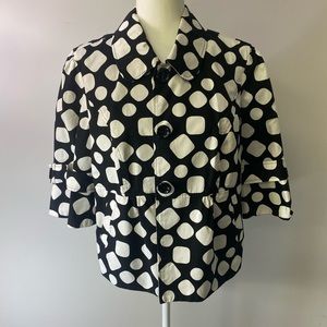Womens “Kim Rogers” Size L Black & White Jacket